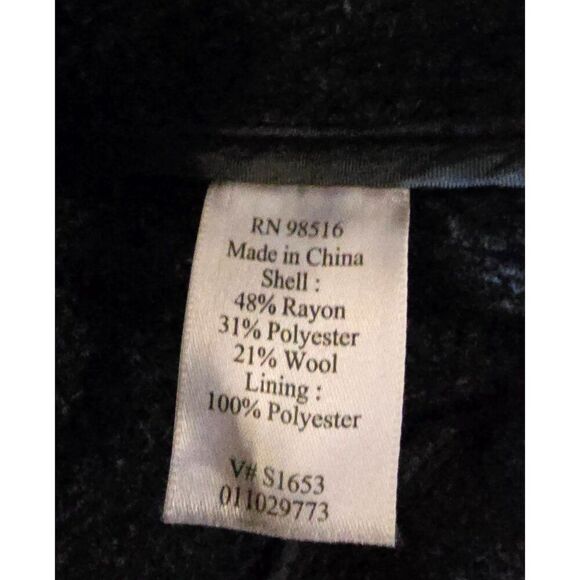 Coldwater Creek Womens Black Textured Buttoned Vest With Pockets Size XL goth - Picture 6 of 7